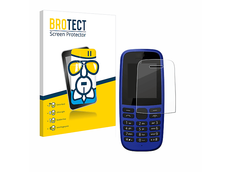 BROTECT Airglass klare Schutzfolie(für Nokia 105 DS 2019)