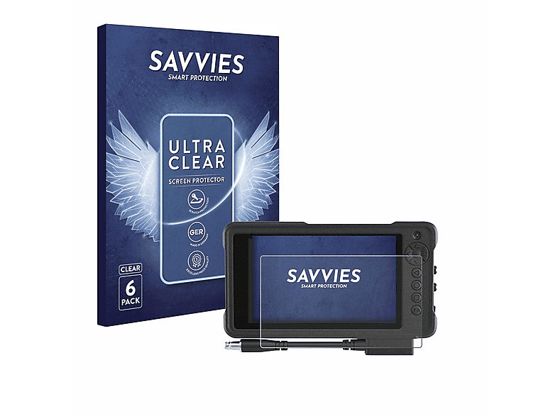 SAVVIES 6x klare Schutzfolie(für Getac MX50) | Tabletschutzfolien