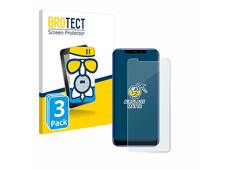 3x U23) matte BROTECT Oukitel Schutzfolie(für Airglass