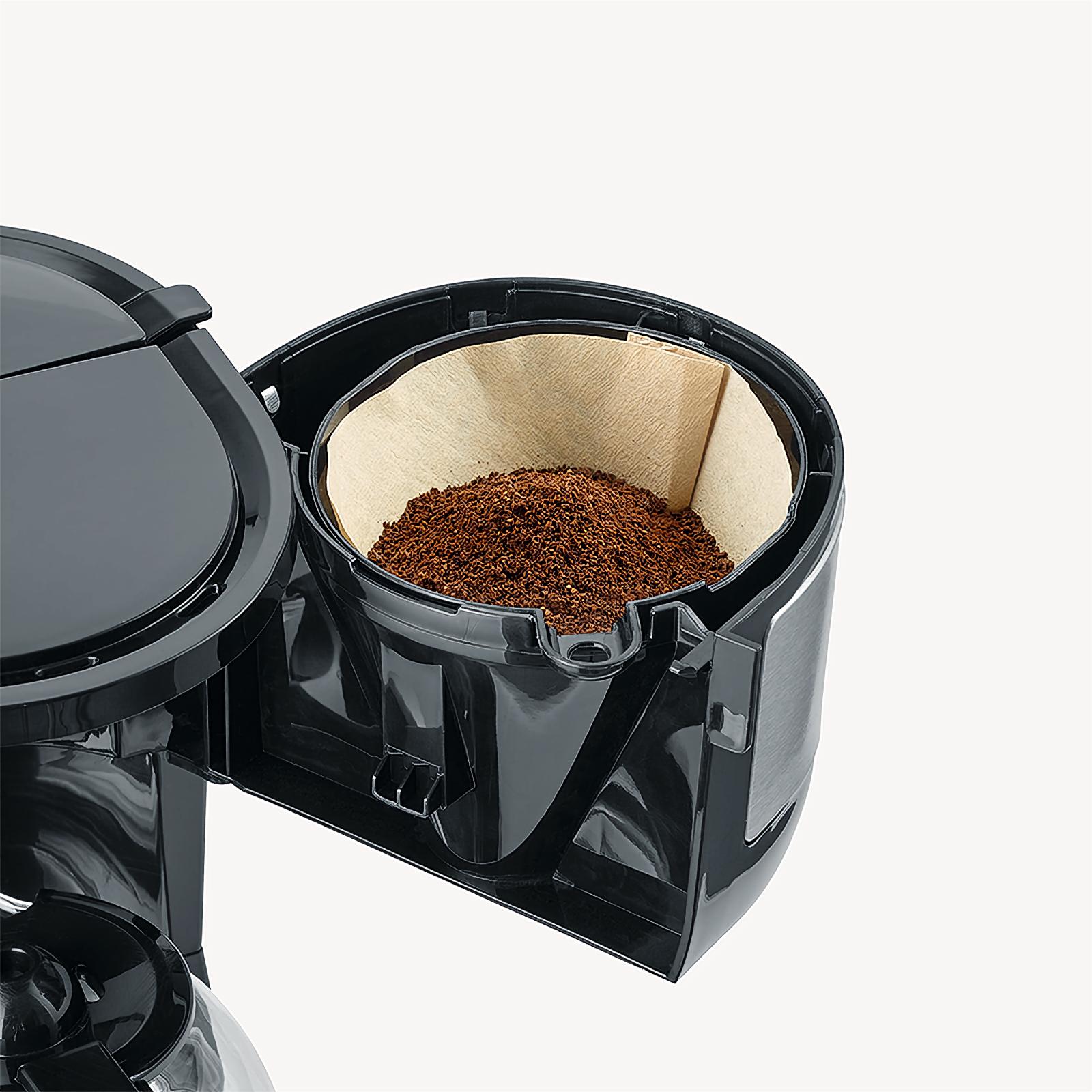 SEVERIN KA 4808 gebürstetschwarzsilber Kaffeemaschine