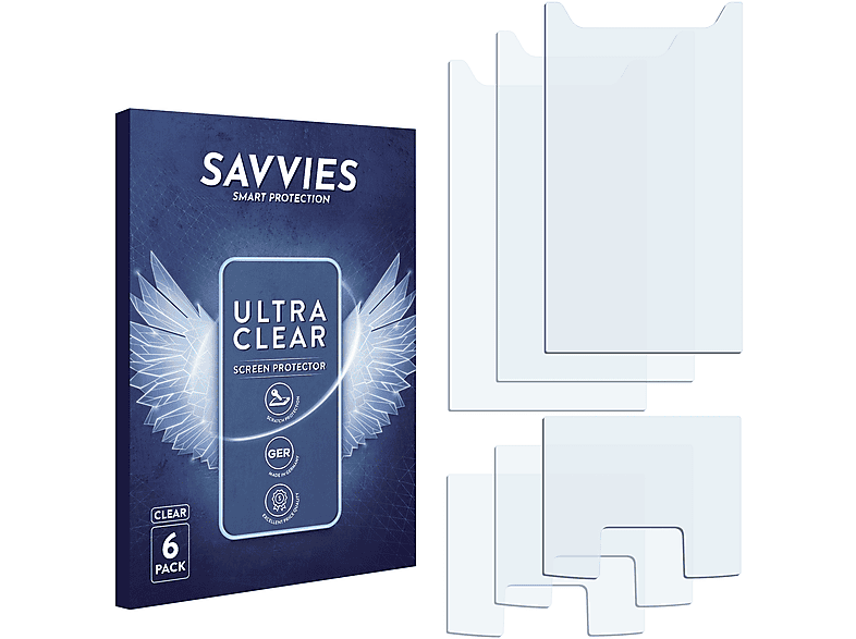 SAVVIES 6x klare Schutzfolie(für Vaporesso Revenger Mini)