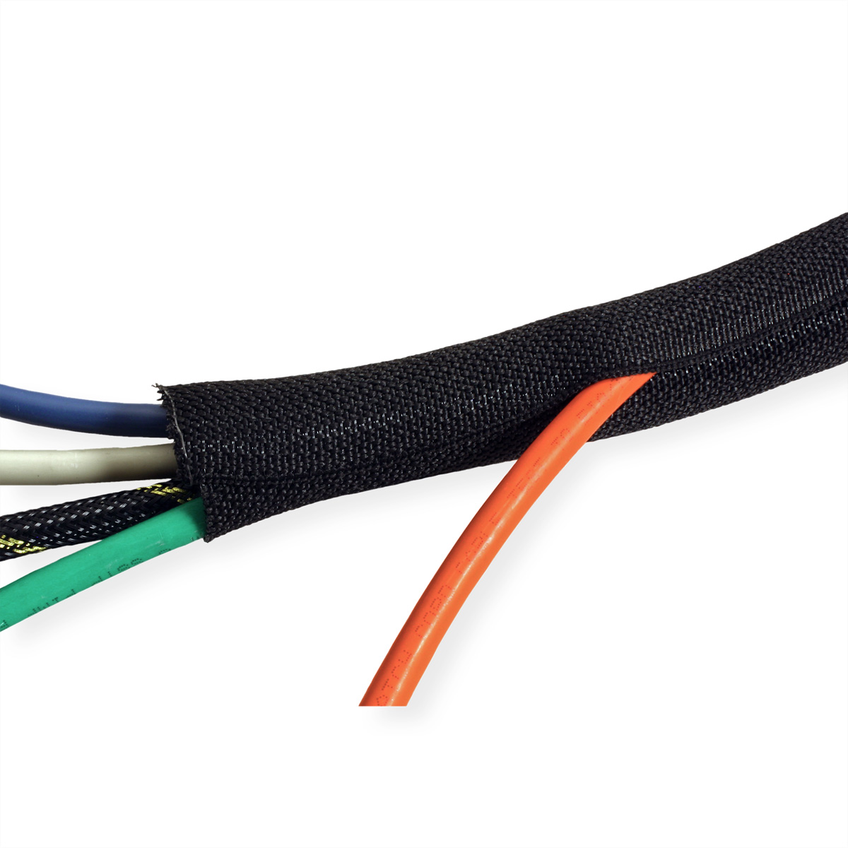 Gewebeschlauch für Kabelbinder, Kabelbündelung VALUE schwarz SNAP
