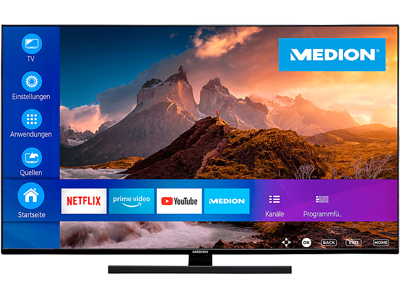 MEDION LIFE® X14318 Fernseher (Flat, 42,5 Zoll / 108 cm, QLED 4K)
