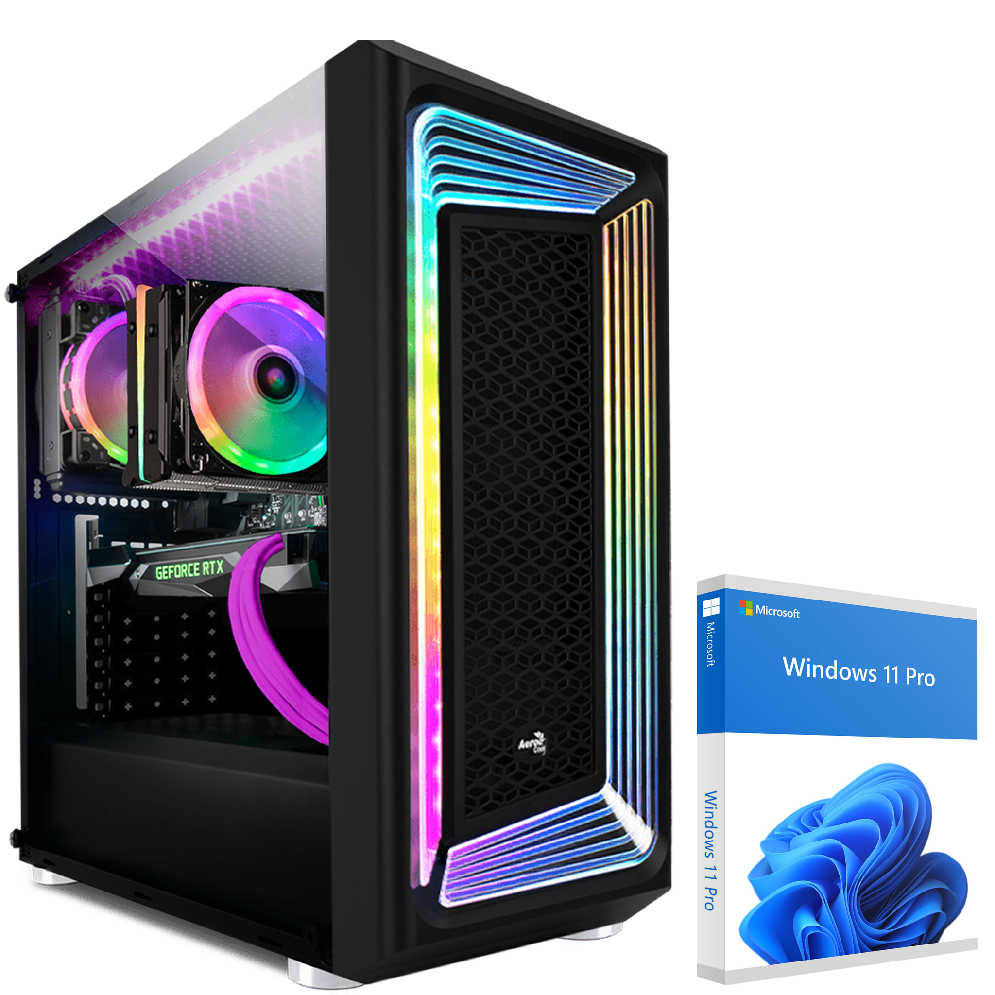 KRAFTPC AMD Ryzen7 5700X, Windows Ryzen™ Gaming GB Pro, mit 7 SSD, NVIDIA GB GeForce 2000 AMD 1000 GB 8 RAM, 32 PC Prozessor, RTX™ GB 4060, HDD, 11