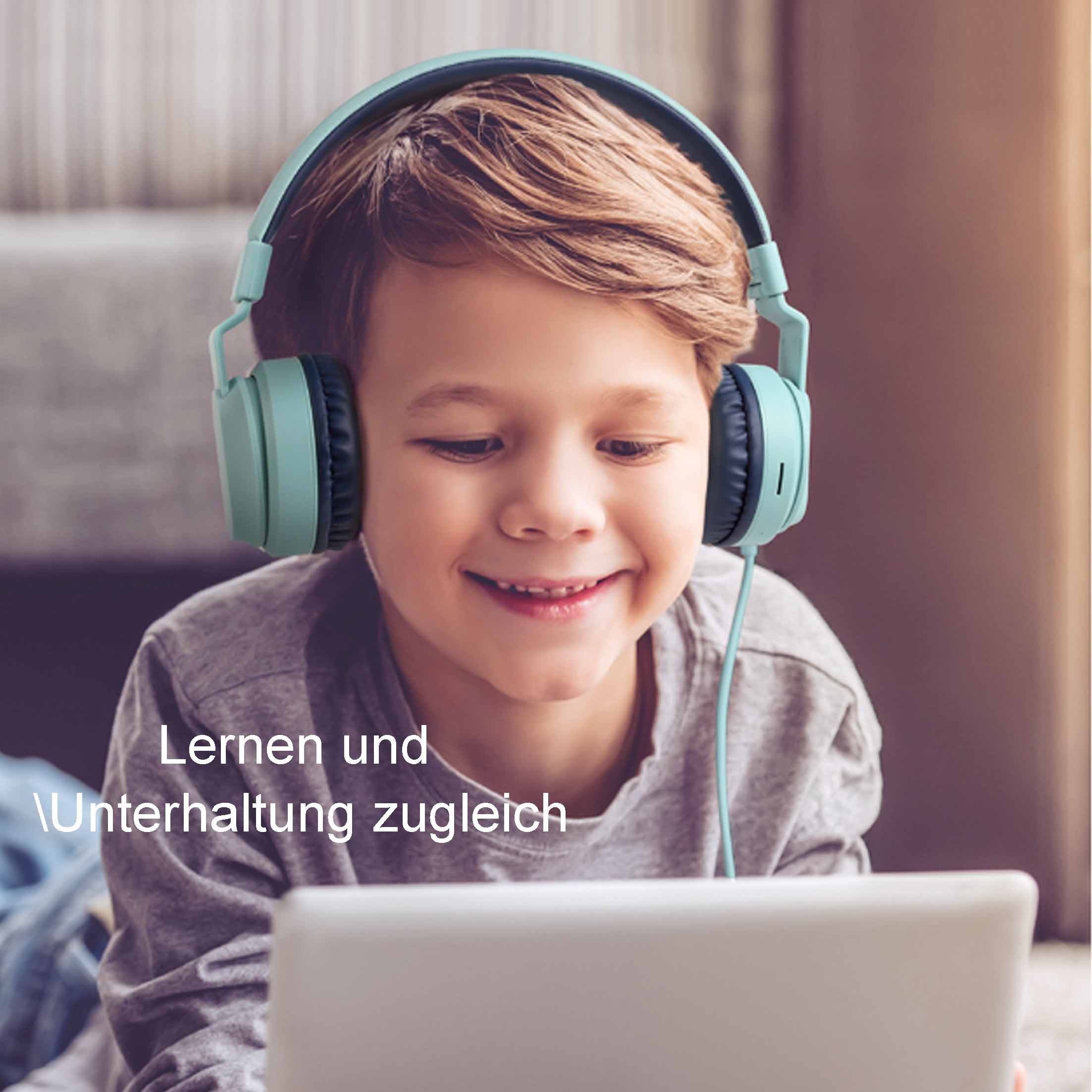 DIIDA Kopfhörer für Over-ear Kinder, Bluetooth-Kopfhörer Rot
