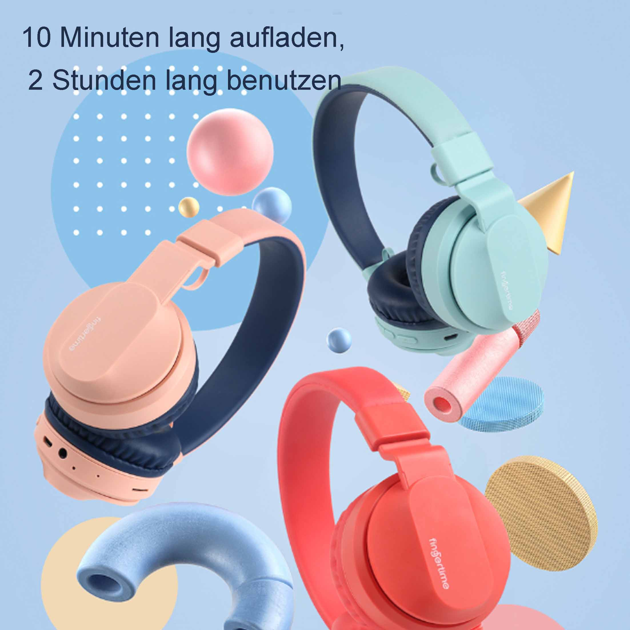 für Kopfhörer Bluetooth-Kopfhörer Rosa Kinder, DIIDA Over-ear