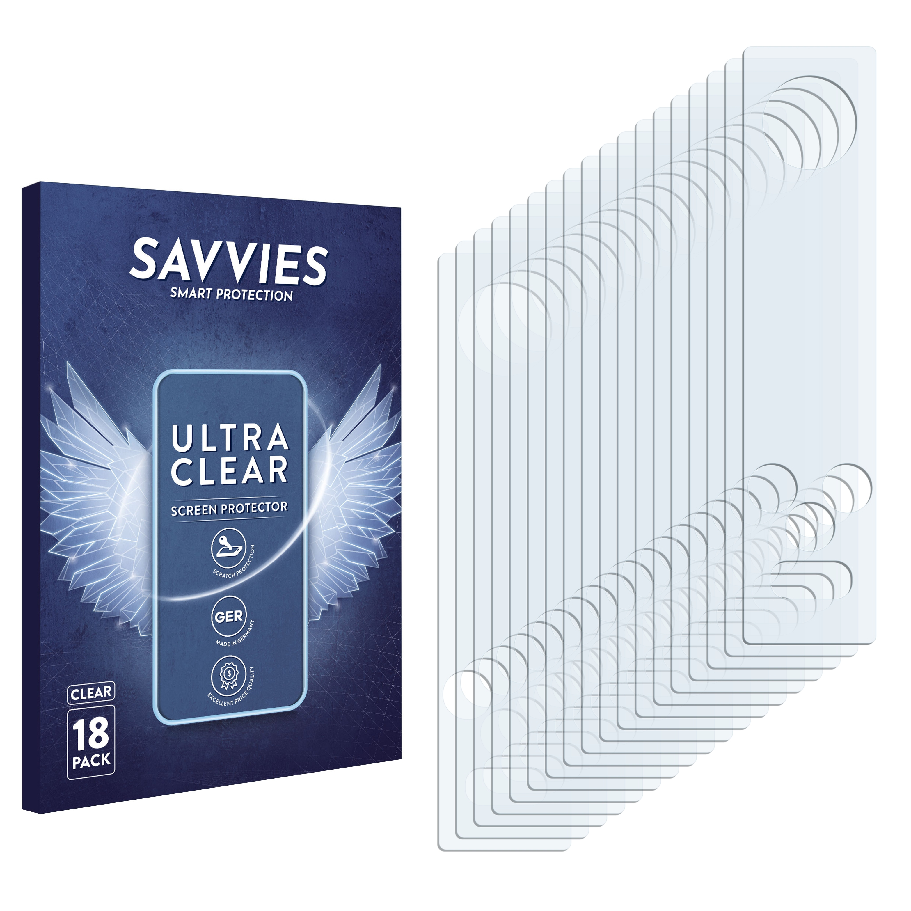 SAVVIES 18x klare Schutzfolie(für Mod) Target Vaporesso 200