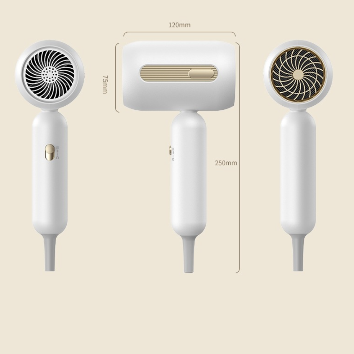 sichere Haartrockner vielseitig und UWOT Ionen-Haartrockner Schnelles mit Watt) Weiß (1900 Trocknen, Kabel: kompakt Temperaturregelung,