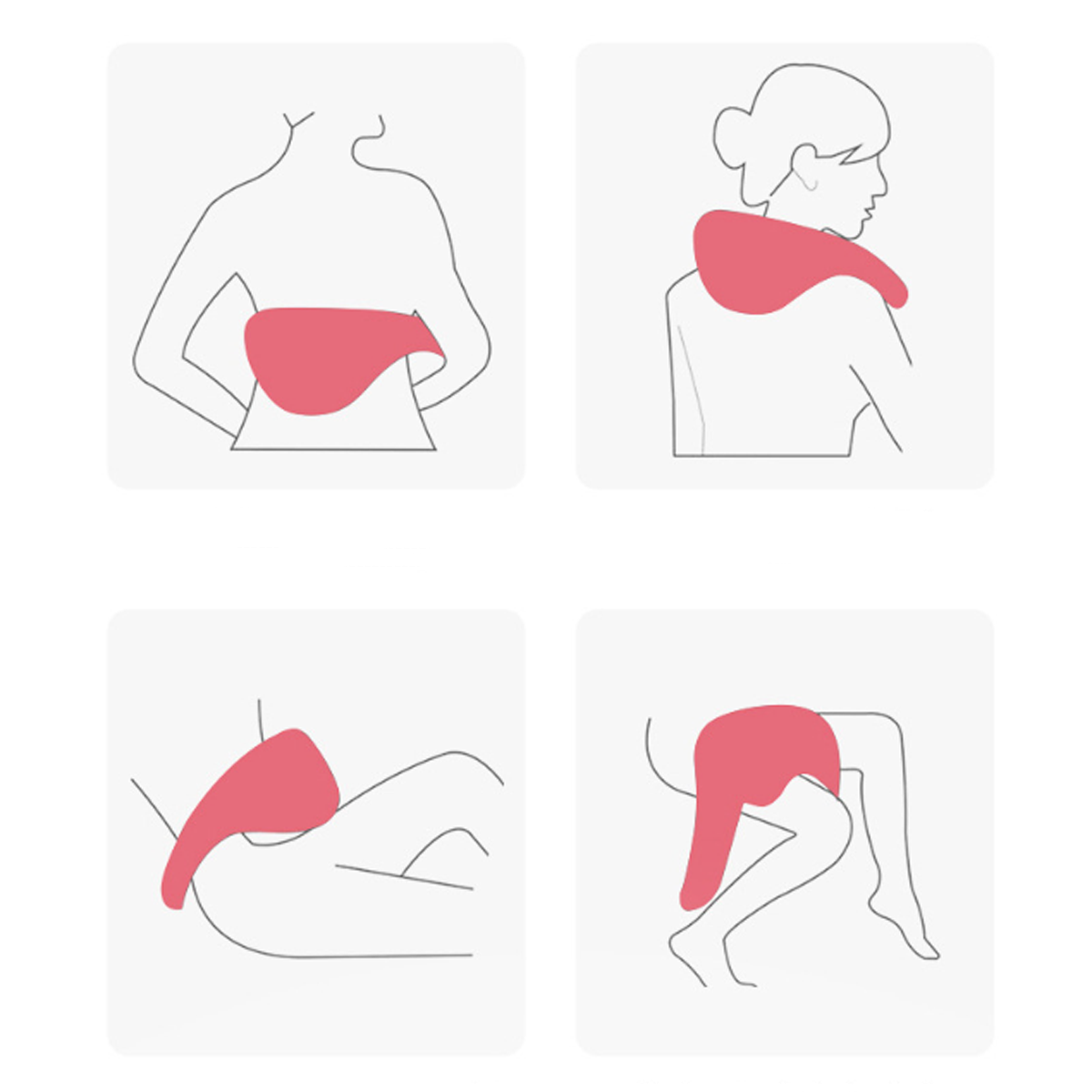 LACAMAX Schwarzer und - analoges Massage-Schal Massagegerät 3D-Knetbewegung, Vorwärts- Rückwärtskneten