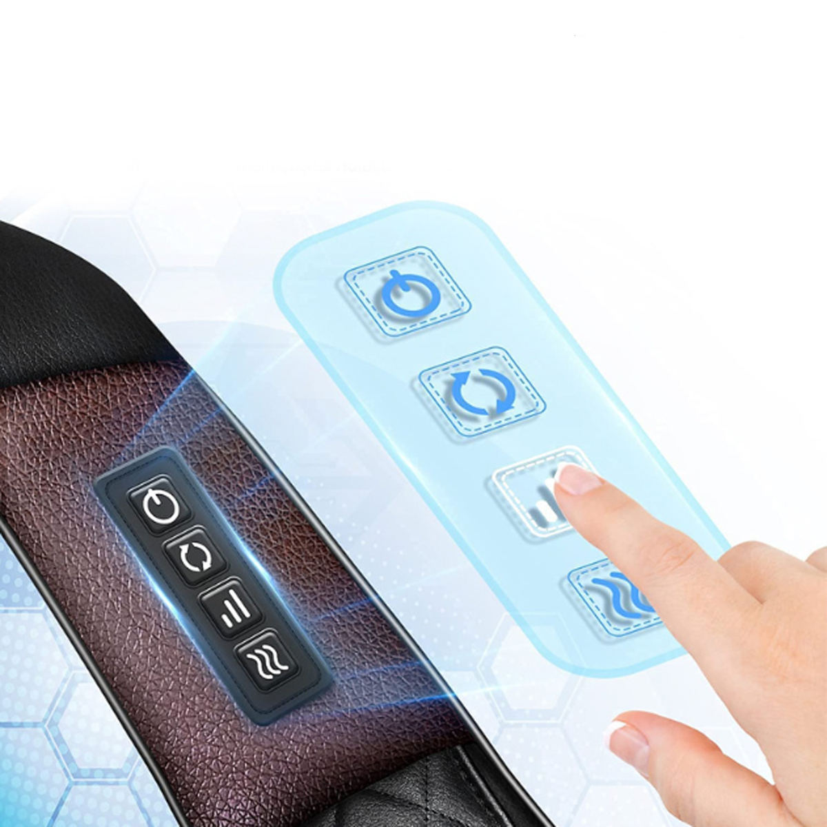 LACAMAX Beigefarbener Massage-Schal - die 3D-Knetbewegung, Massagegerät Vorwärts- und das Rückwärtskneten simuliert