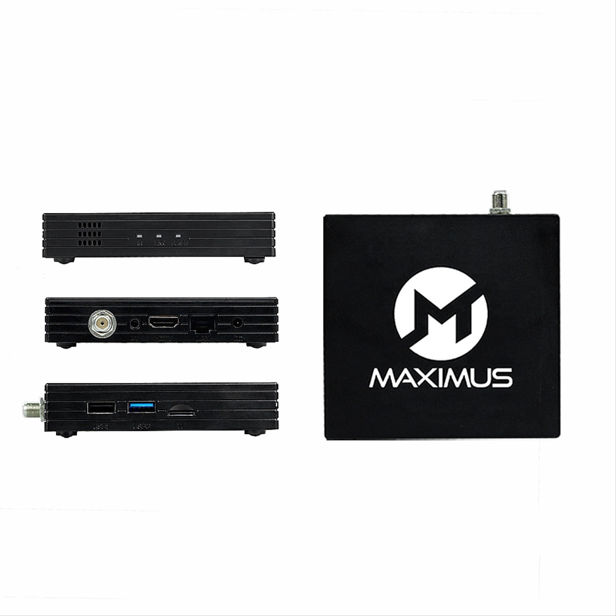 MAXIMUS 5.0 mit DVB-S2, HD Receiver Fernbedienung und Schwarz) Box Sat-Receiver TV - Wlan HDMI (PVR-Funktion