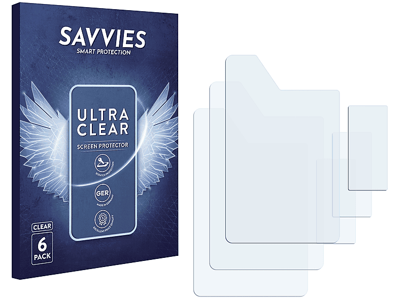SAVVIES 6x klare Schutzfolie(für Smok Fetch Mini (Linkshänder))