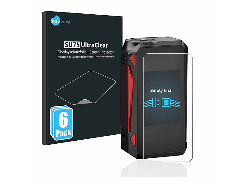 klare SAVVIES G-Priv 4) Schutzfolie(für 6x Smok