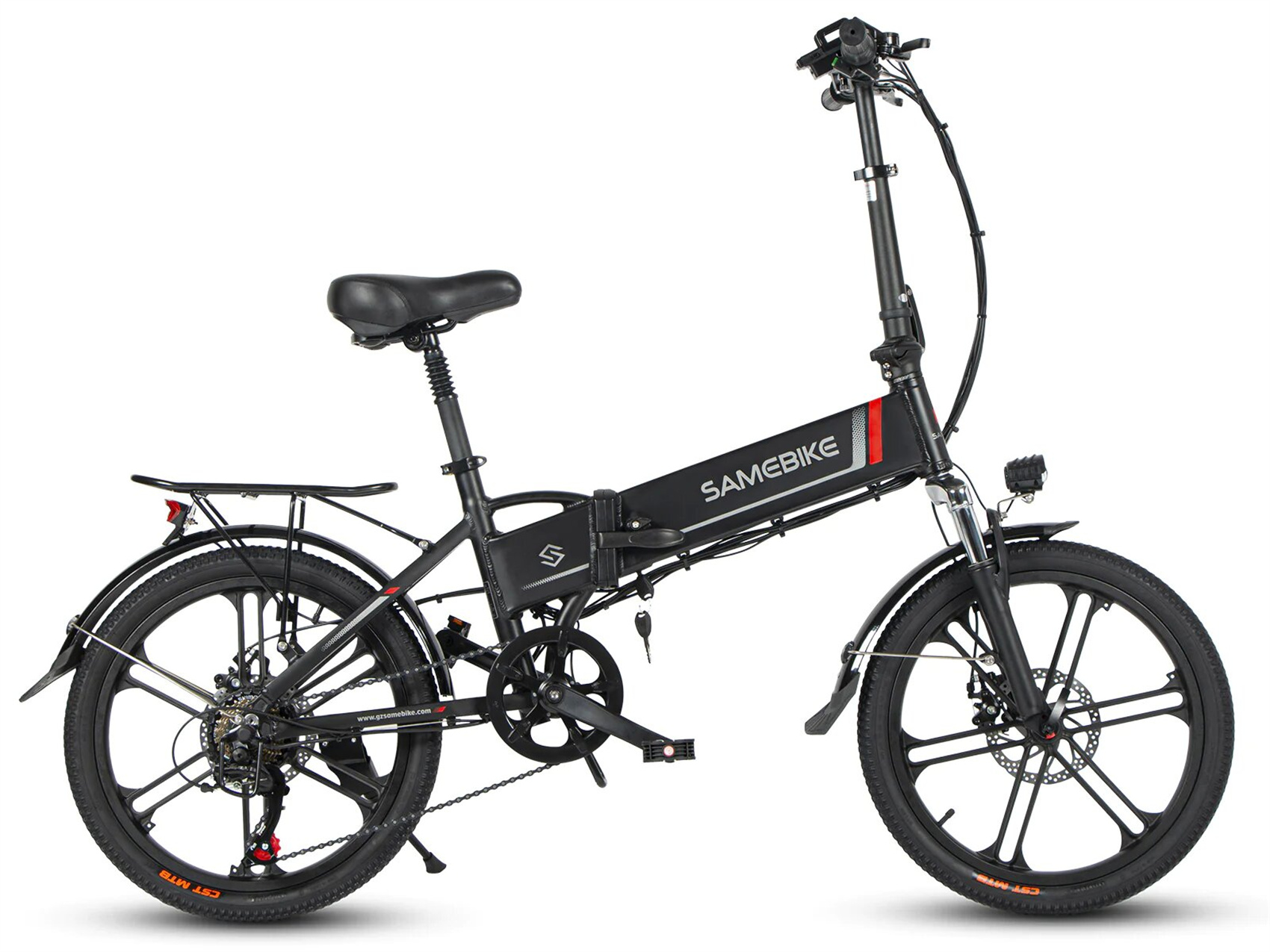 SAMEBIKE E-BIKE Mountainbike (Laufradgröße: Unisex-Rad, Zoll, 20 Weiß)