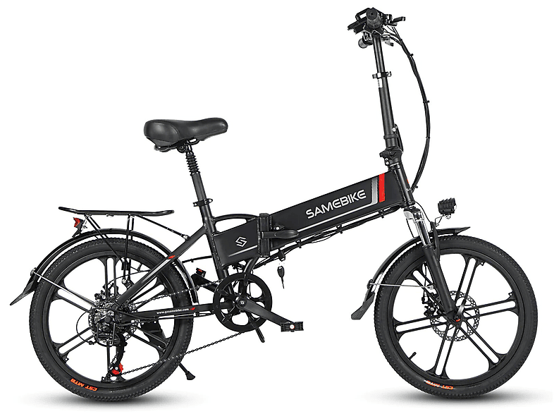 SAMEBIKE E-BIKE Mountainbike (Laufradgröße: 20 Zoll, Unisex-Rad, Schwarz)