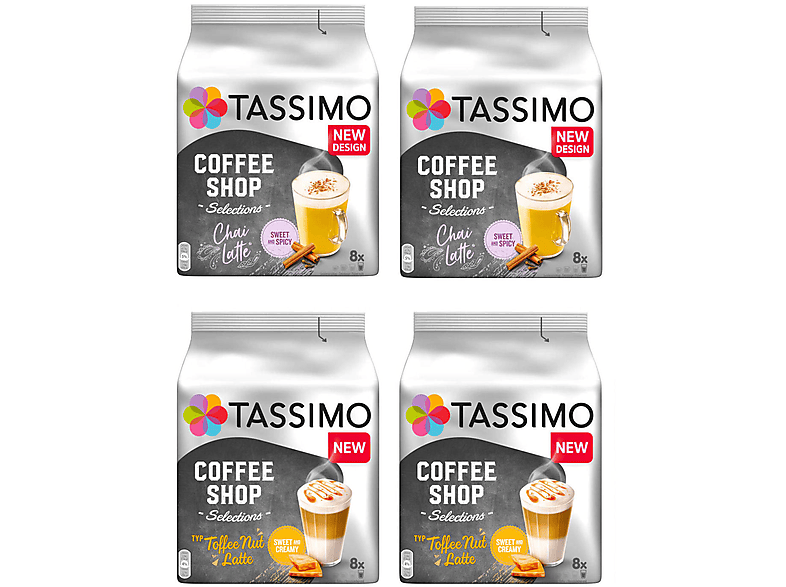 Latte Getränke Toffee 48 Maschine TASSIMO System)) Chai| Selections (Tassimo Coffee Shop Kaffeekapseln Nut (T-Disc