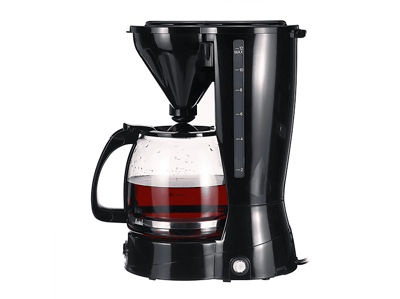 UWOT Mini Black Coffee Maker: Einfache Wärmeerhaltung, hohe Temperaturbeständigkeit, tropffreies Design Espressomaschine Schwarz, Mahlwerk aus Edelstahl)