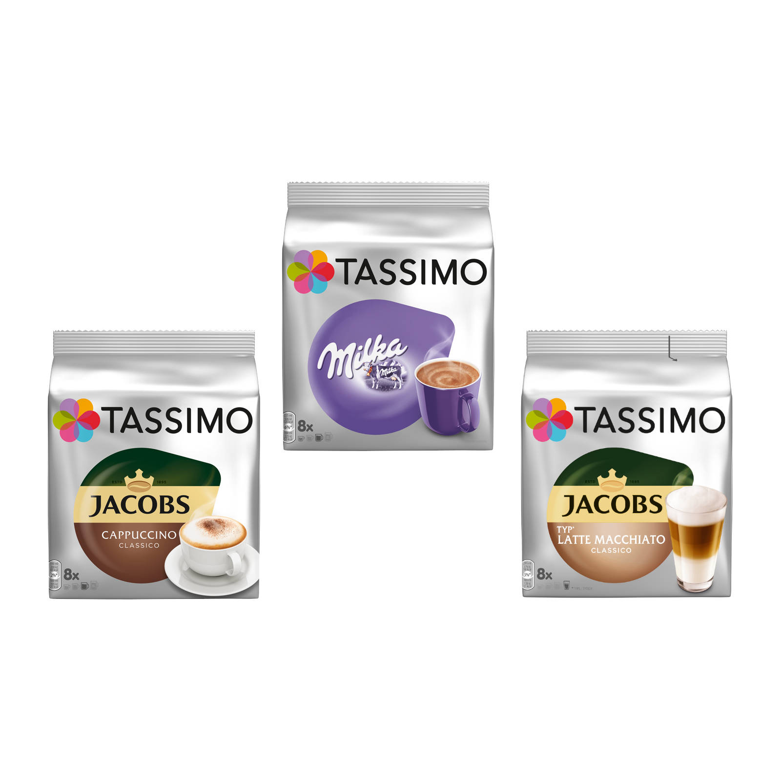 TASSIMO Creamy Collection Milka Cappuccino (T-Disc (Tassimo Kaffeekapseln Maschine Latte Classico Macchiato System))