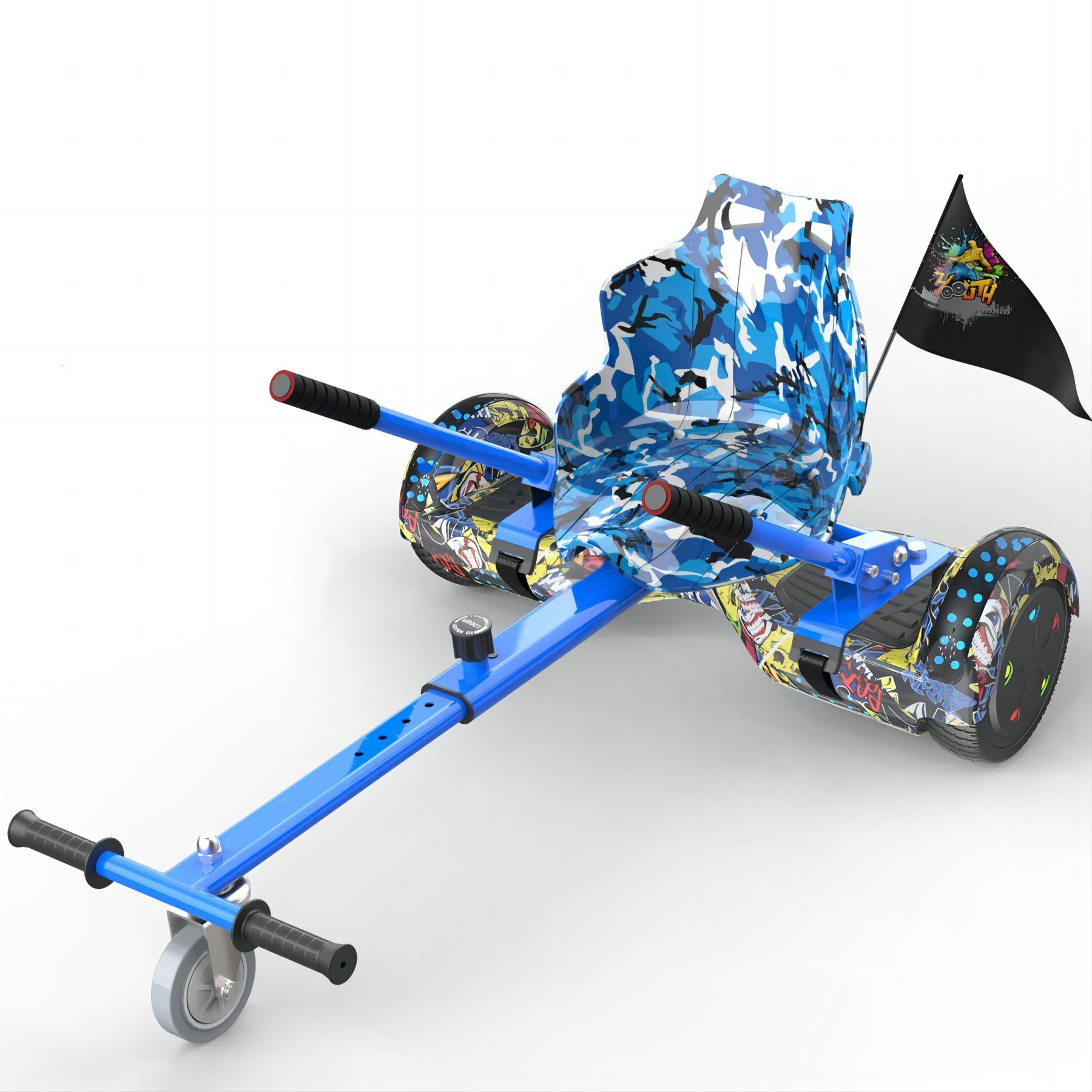 (6,5 Zoll, Board Sitz mit Balance Camouflage-Blau) Hippop und Hoverboard RCB