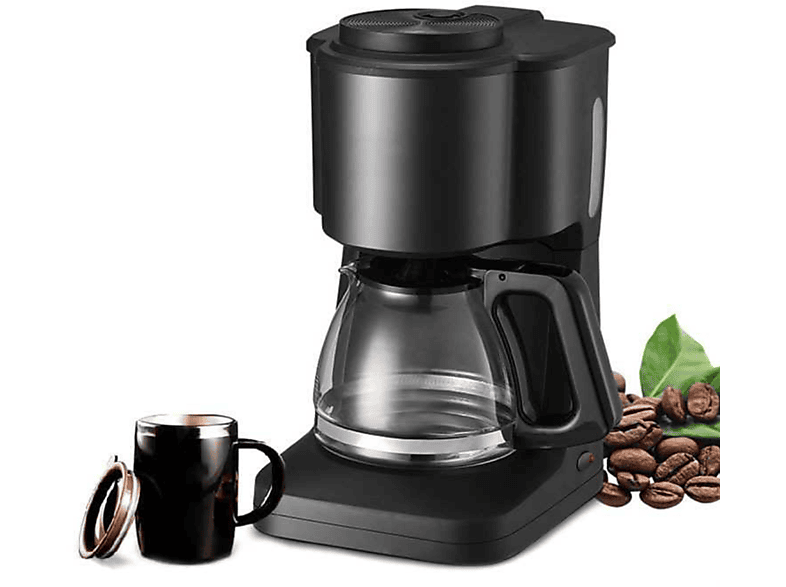 UWOT Halbautomatische Espressomaschine: Hochdruckextraktion Wärmeerhaltung, Edelstahl) Schwarz, aus Espressomaschine und Mahlwerk 6-Tassen-Kapazität