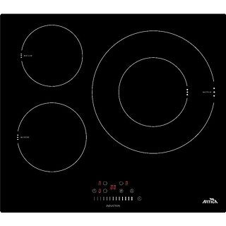 Placa de inducción - ARTICA AEI6323, 3 zonas, 58 mm, Negro