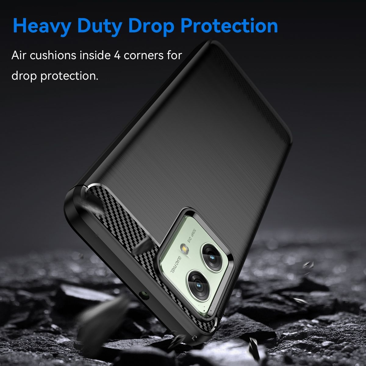 Schwarz Handy Carbon G54, WIGENTO Schutzhülle Moto TPU Backcover, Cover, Motorola, Case