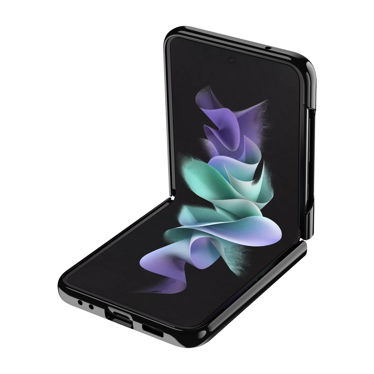 Kunststoff Paint Samsung, Galaxy Flip4 Piano Design 5G, Backcover, Hülle, Z Schwarz WIGENTO