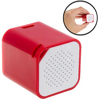 Altavoz inalámbrico - DAM ELECTRONICS Bluetooth SmartBox Y88B Mini cúbico con manos libres, Bluetooth, Rojo
