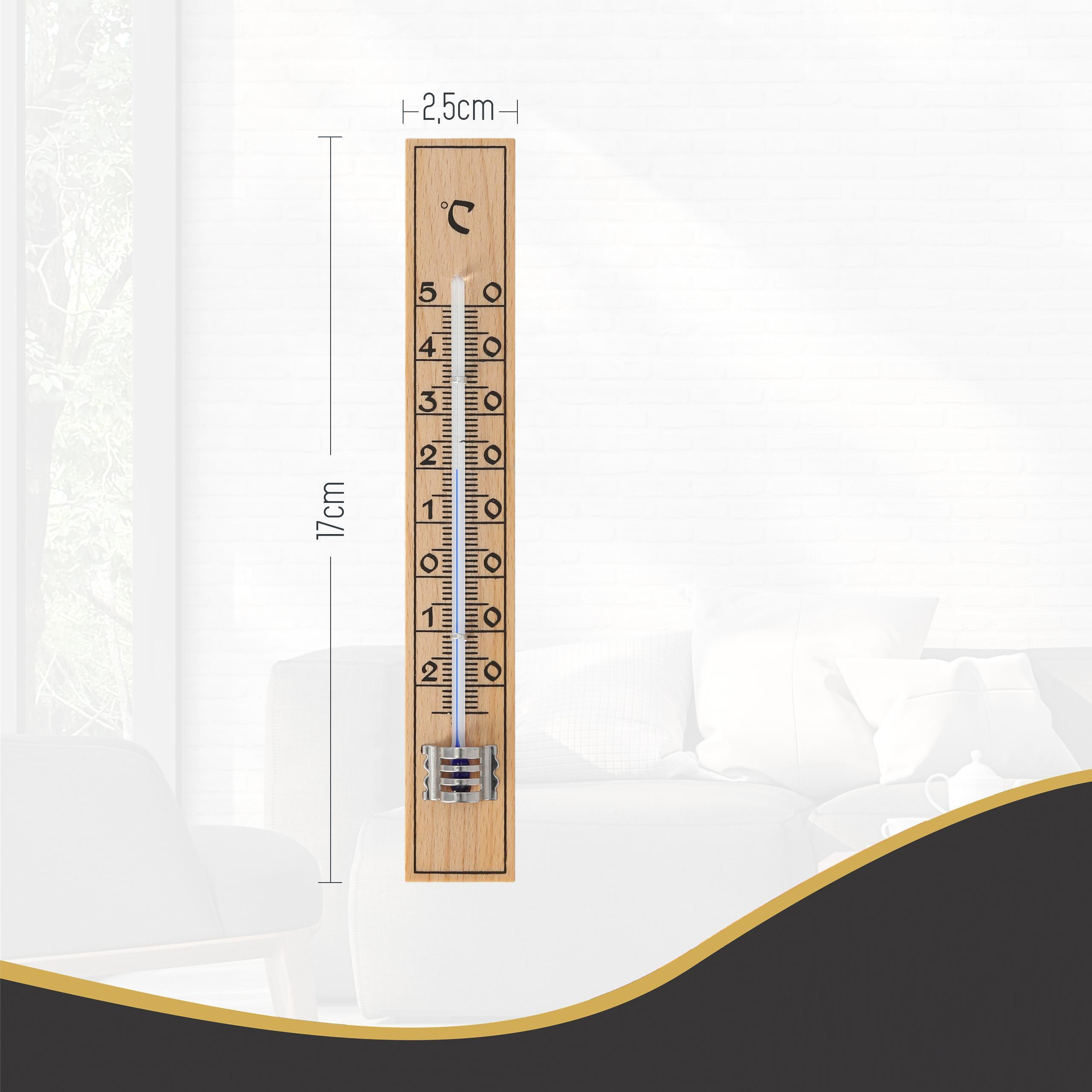 LANTELME Thermometer Holz Stück 3 Innen