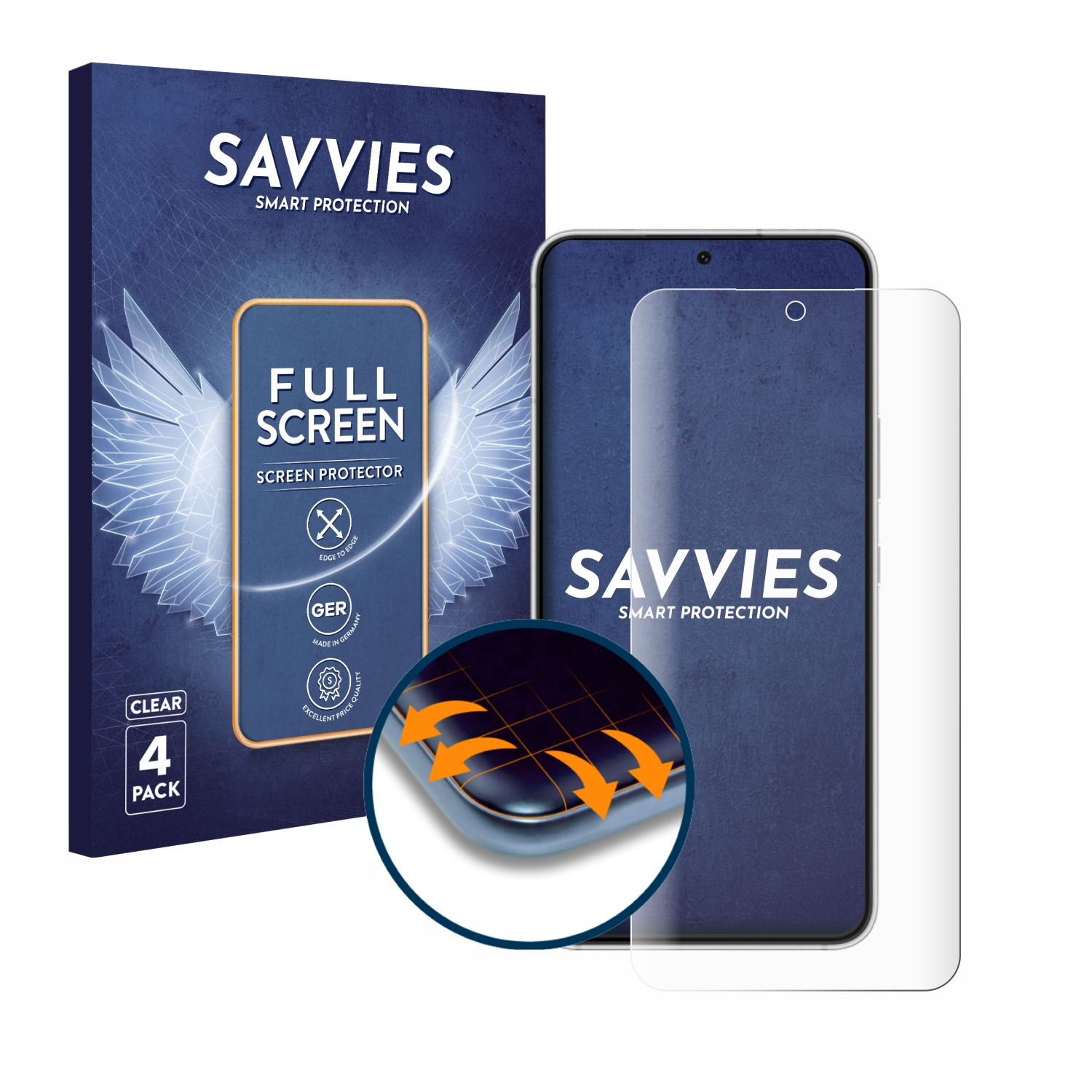 Full-Cover 3D S22 Curved Schutzfolie(für 5G) SAVVIES Samsung Flex 4x Galaxy