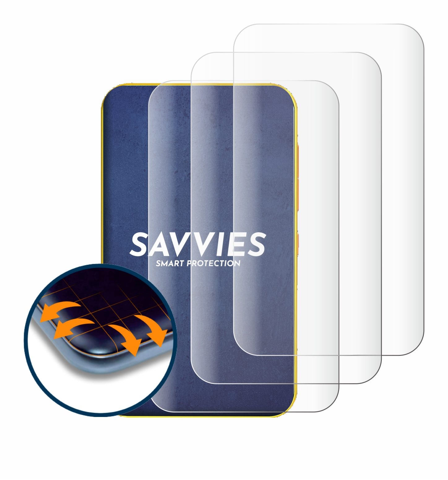 SAVVIES 4x Flex Full-Cover 3D Timmkoo Schutzfolie(für Q5) Curved