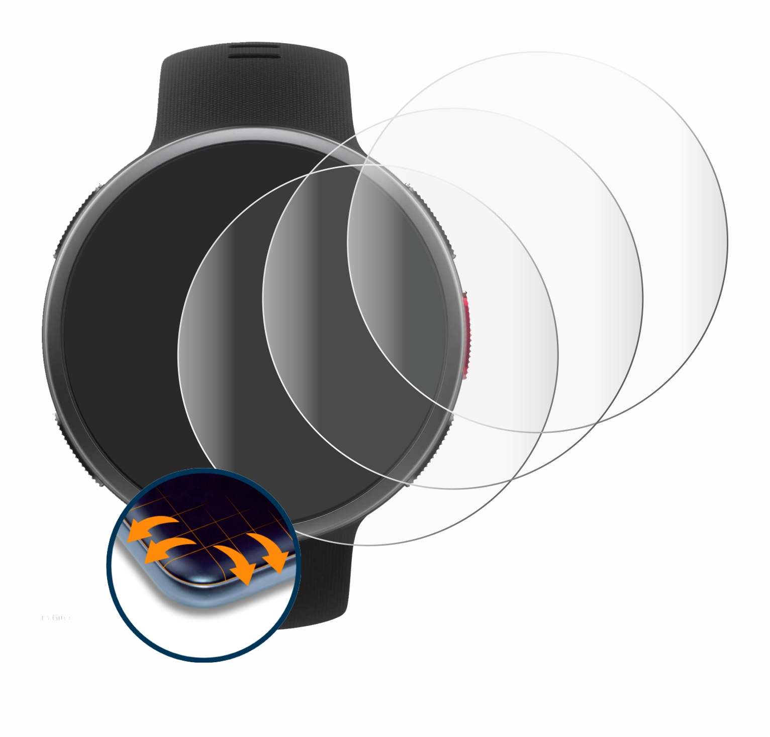 SAVVIES 4x Polar Flex V2) Schutzfolie(für 3D Vantage Full-Cover Curved