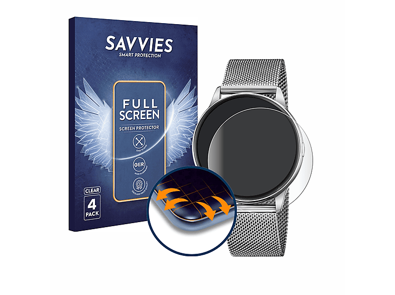 Full-Cover SAVVIES Smartime 3D 50015/1) Curved Schutzfolie(für 4x Flex Lotus