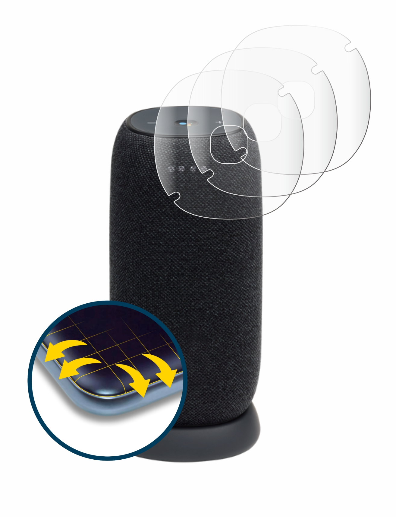 SAVVIES 4x Flex Full-Cover Link Portable) JBL Curved 3D Schutzfolie(für