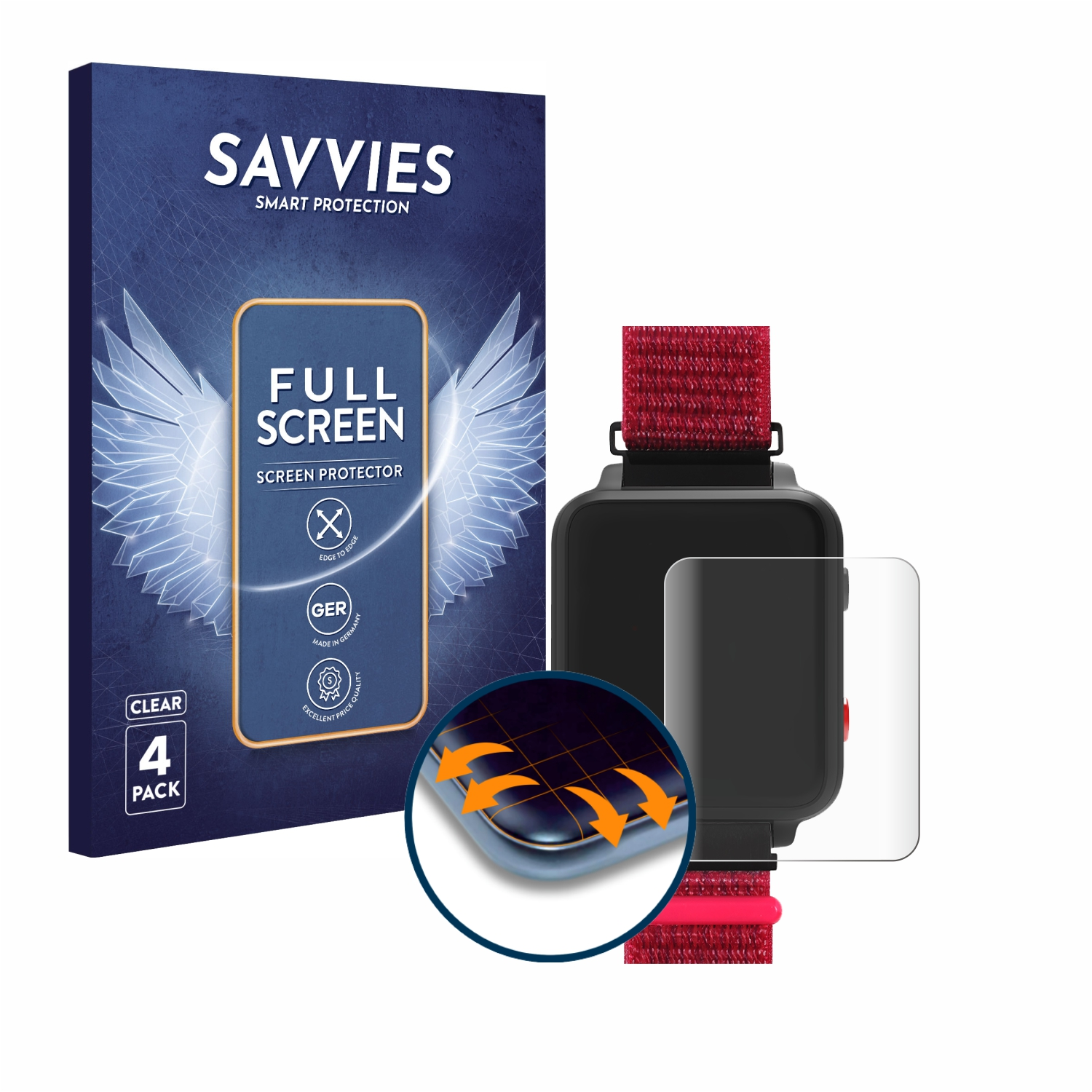 SAVVIES 4x 3D Flex Anio 5) Full-Cover Schutzfolie(für Curved