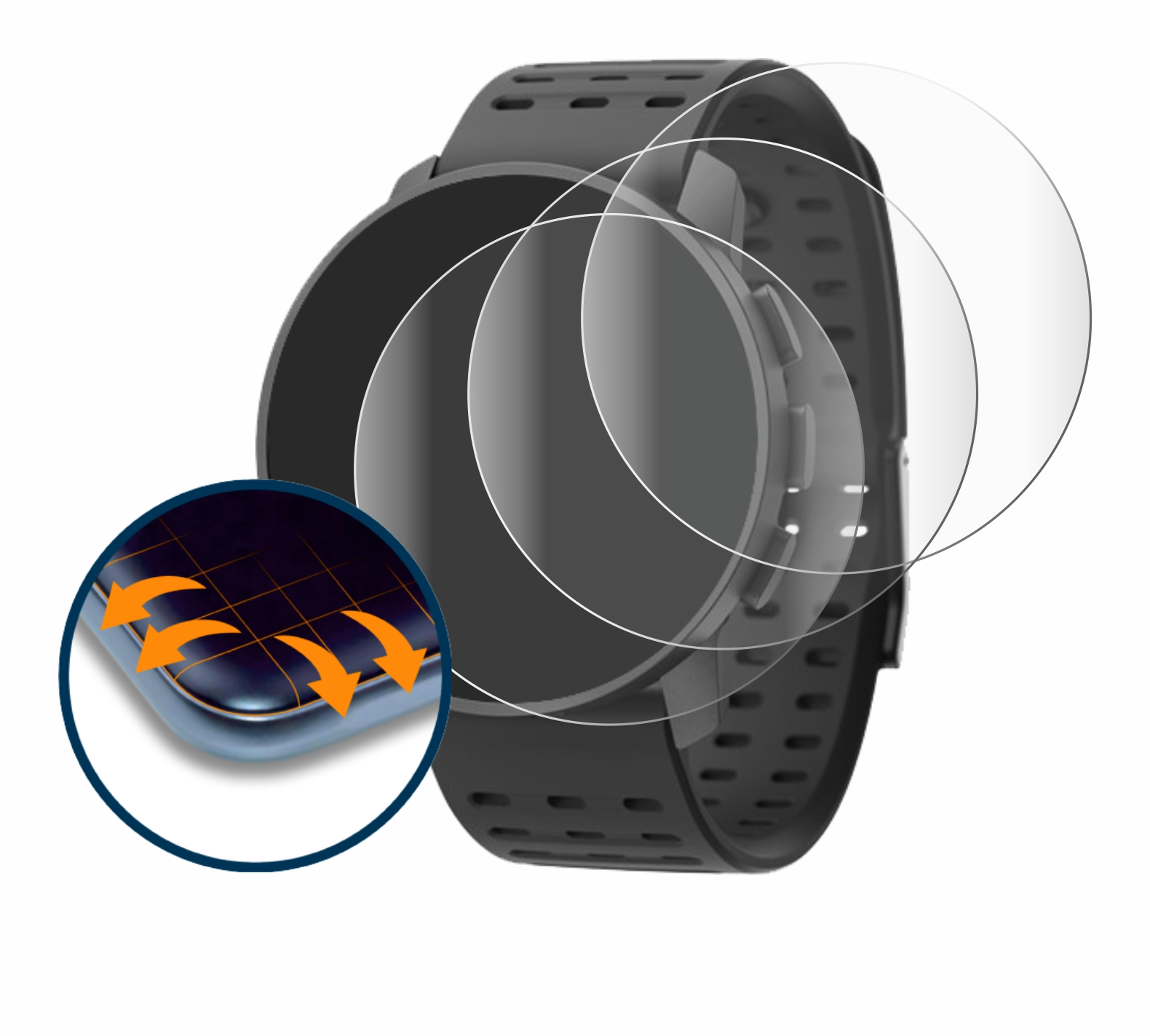 SAVVIES 4x Flex Full-Cover Curved 3D Schutzfolie(für Pro) 9 Peak Suunto