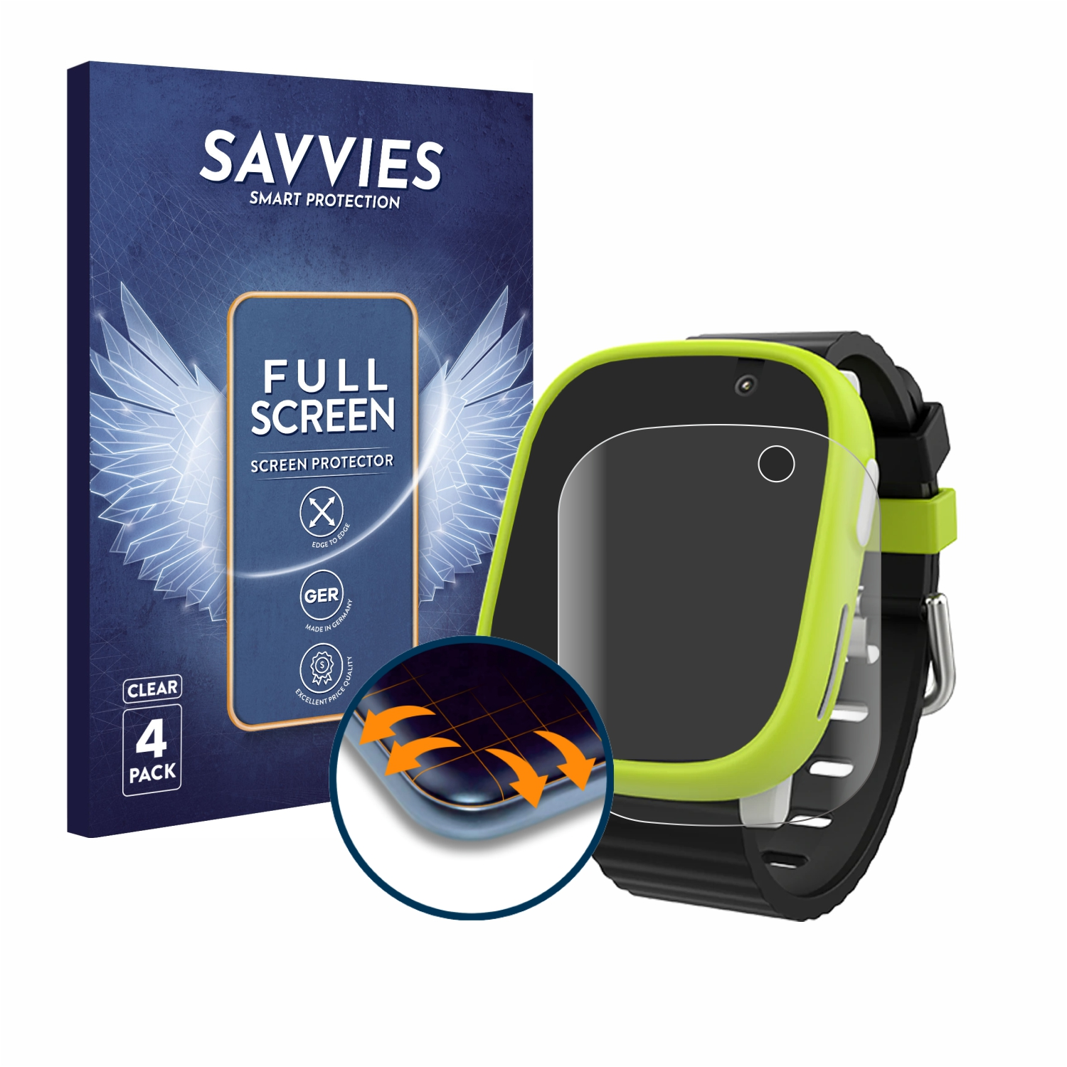 SAVVIES 4x Flex Full-Cover 3D Play) Xplora Schutzfolie(für X6 Curved
