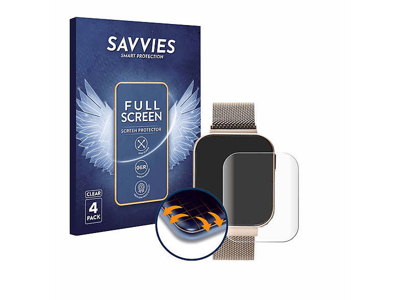 SAVVIES 4x Flex Full-Cover 3D Schutzfolie(für 1.4\