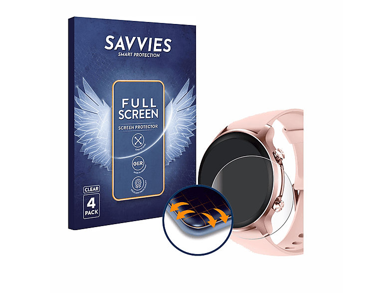 SAVVIES 4x Flex Full-Cover 3D Curved Schutzfolie(für Loddery 217 1.3\