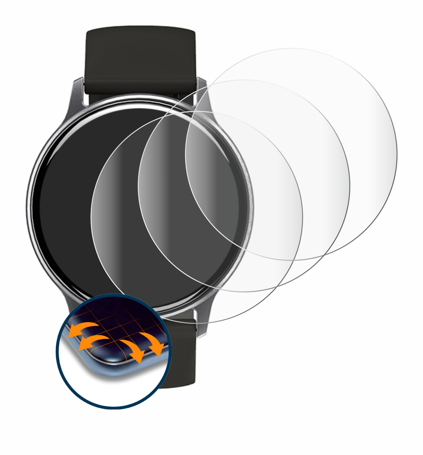 SAVVIES 4x Flex Full-Cover 3D Schutzfolie(für Curved Umidigi 2S) Uwatch