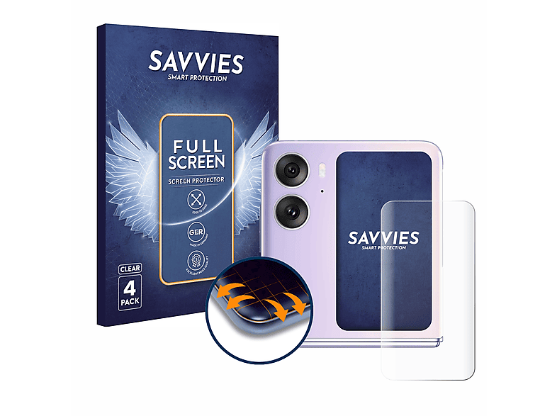 Curved SAVVIES N2 Find Full-Cover Schutzfolie(für Flex 4x Flip) 3D Oppo