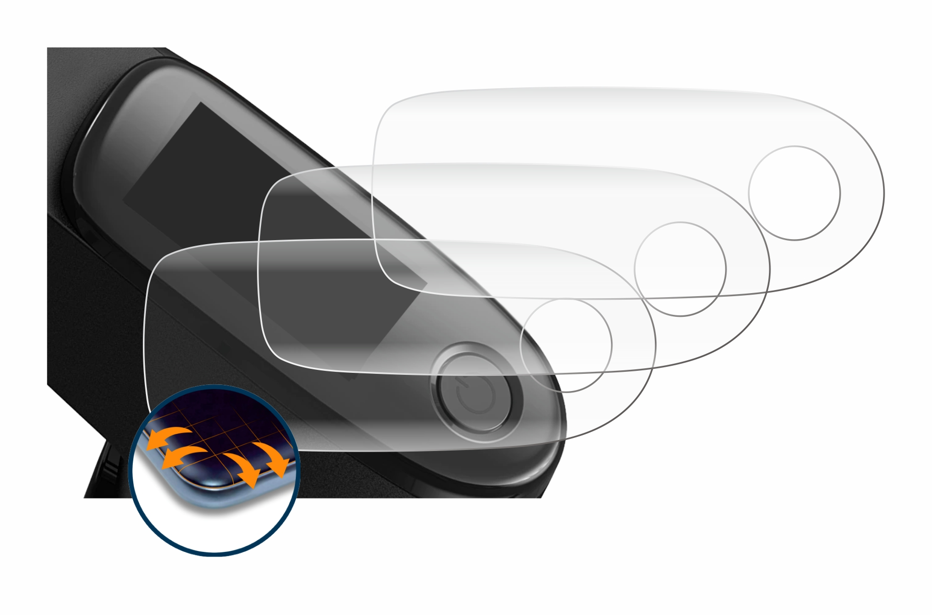 KickScooter Segway Curved Flex Ninebot F40D) 4x SAVVIES Full-Cover 3D Schutzfolie(für
