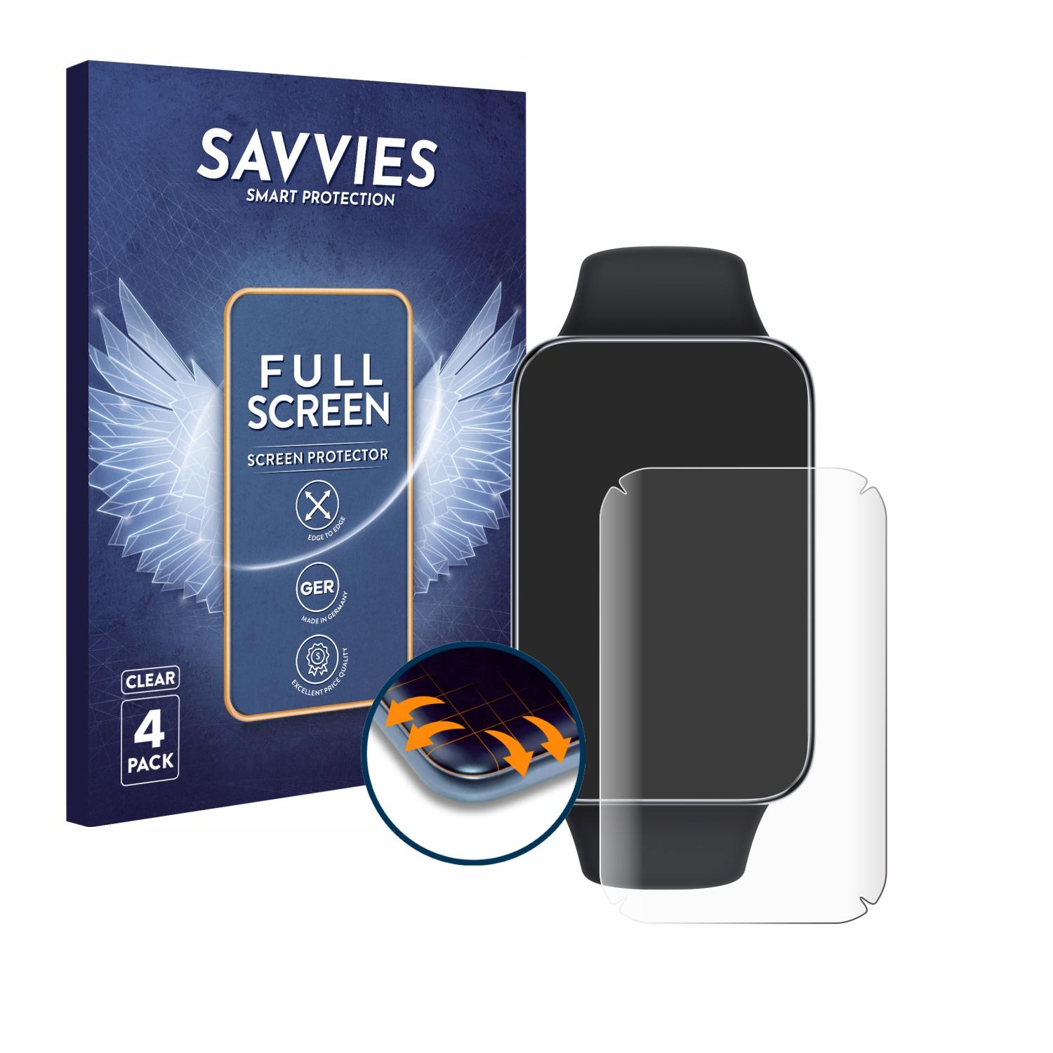 SAVVIES 4x Schutzfolie(für Full-Cover Xiaomi Pro) Flex 3D 7 Smart Curved Band