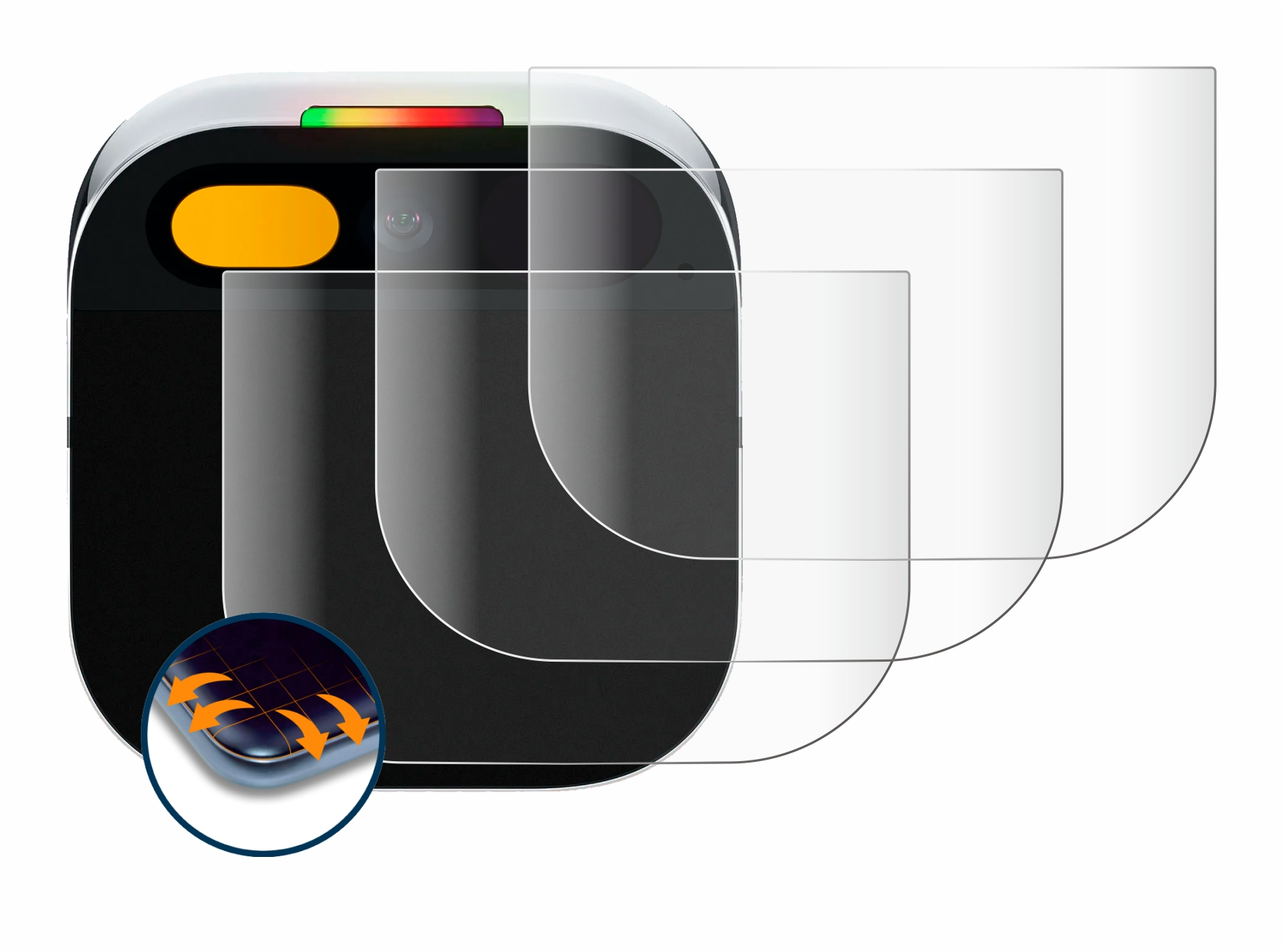 Ai SAVVIES Curved Flex Trackpad)) Schutzfolie(für Full-Cover Humane 4x Pin (Touch 3D