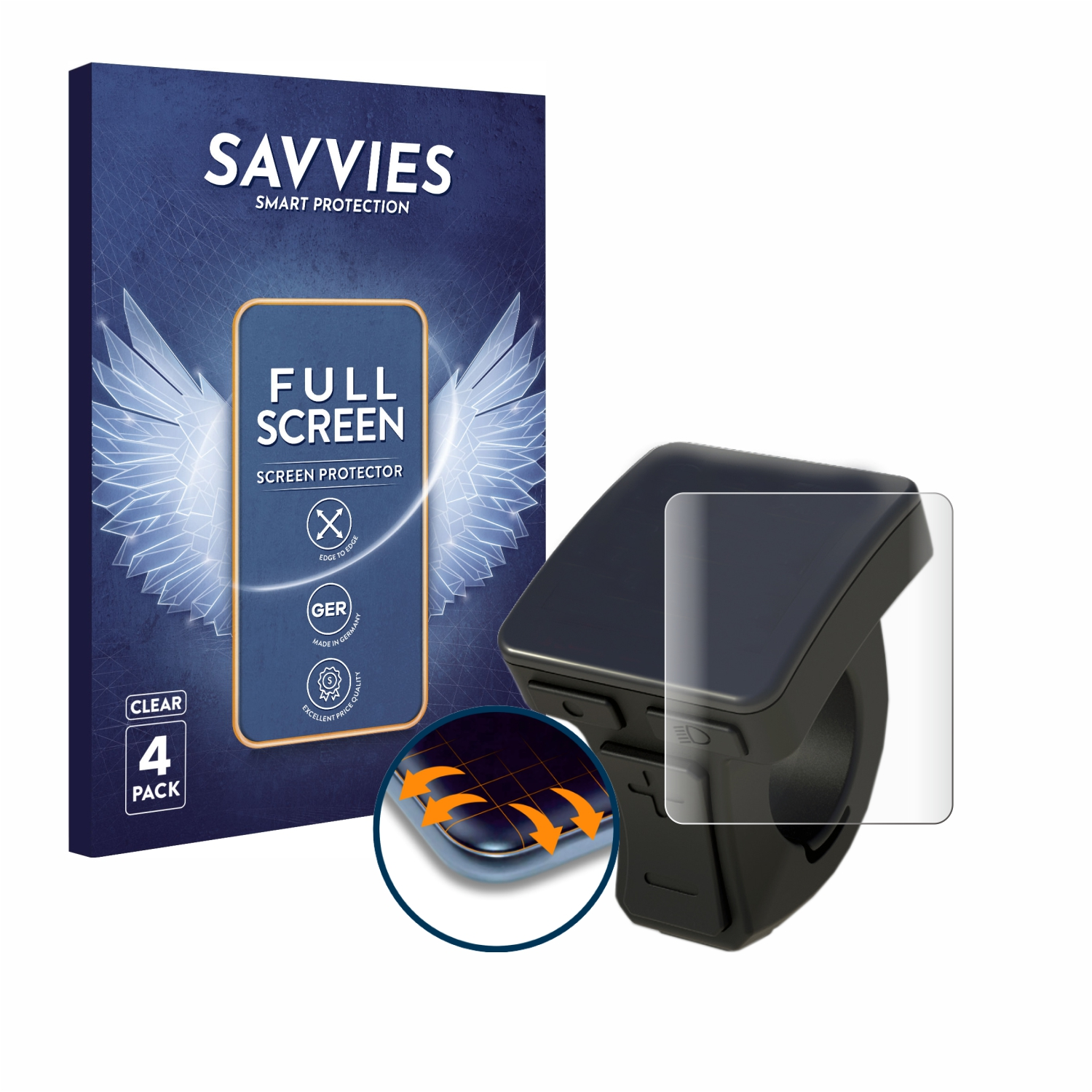 80) 3D Schutzfolie(für Flex SAVVIES 4x Brose Curved Full-Cover AS