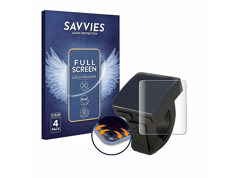 SAVVIES 4x Flex Full-Cover 3D Curved Schutzfolie(für Brose AS 80)