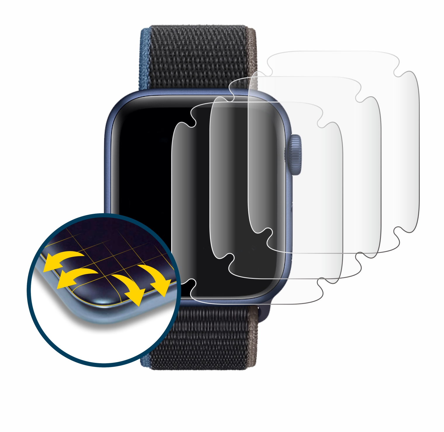 Watch Apple (40 SAVVIES Flex 4x Full-Cover Series 6 Schutzfolie(für mm)) 3D Curved