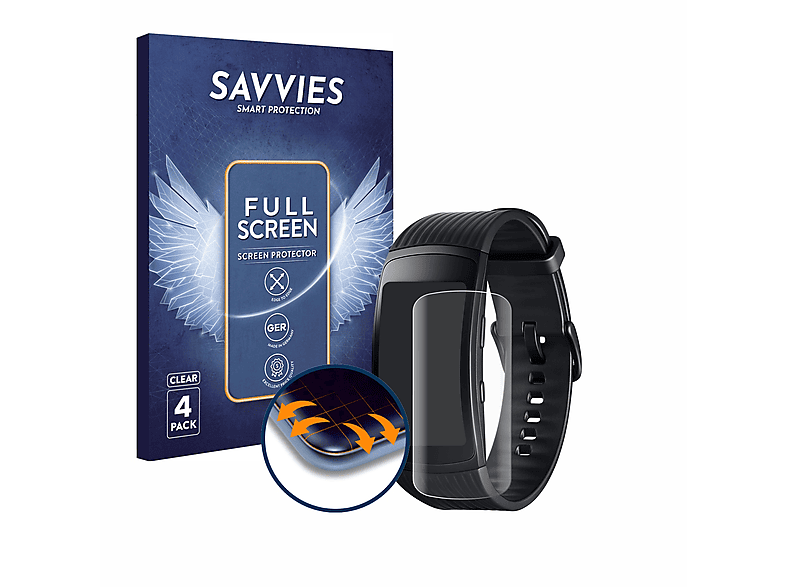 Curved Gear Full-Cover Samsung Pro) SAVVIES Schutzfolie(für Flex 2 4x 3D Fit