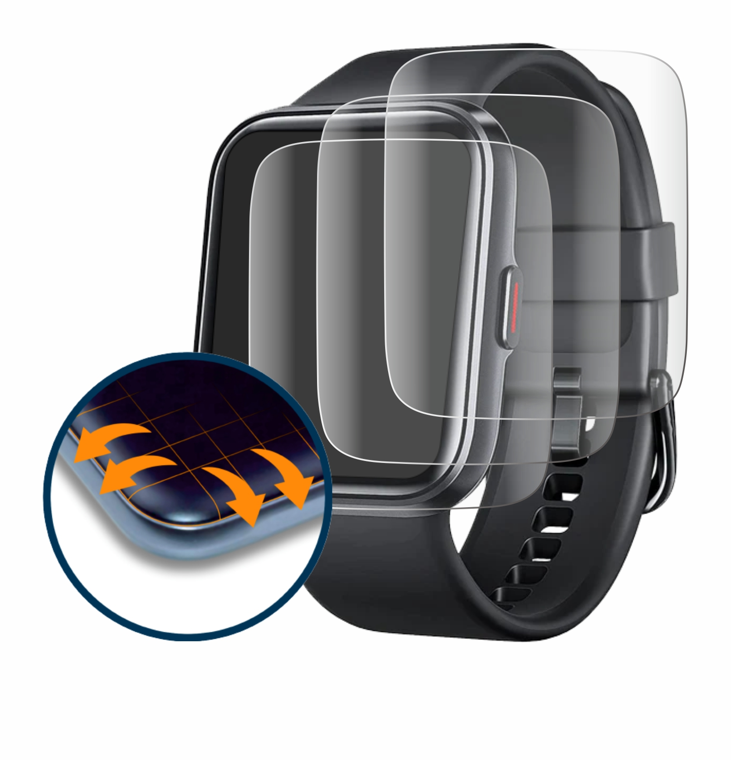 Fitpolo Curved SAVVIES Schutzfolie(für 208BT Full-Cover 3D 4x 1.7\
