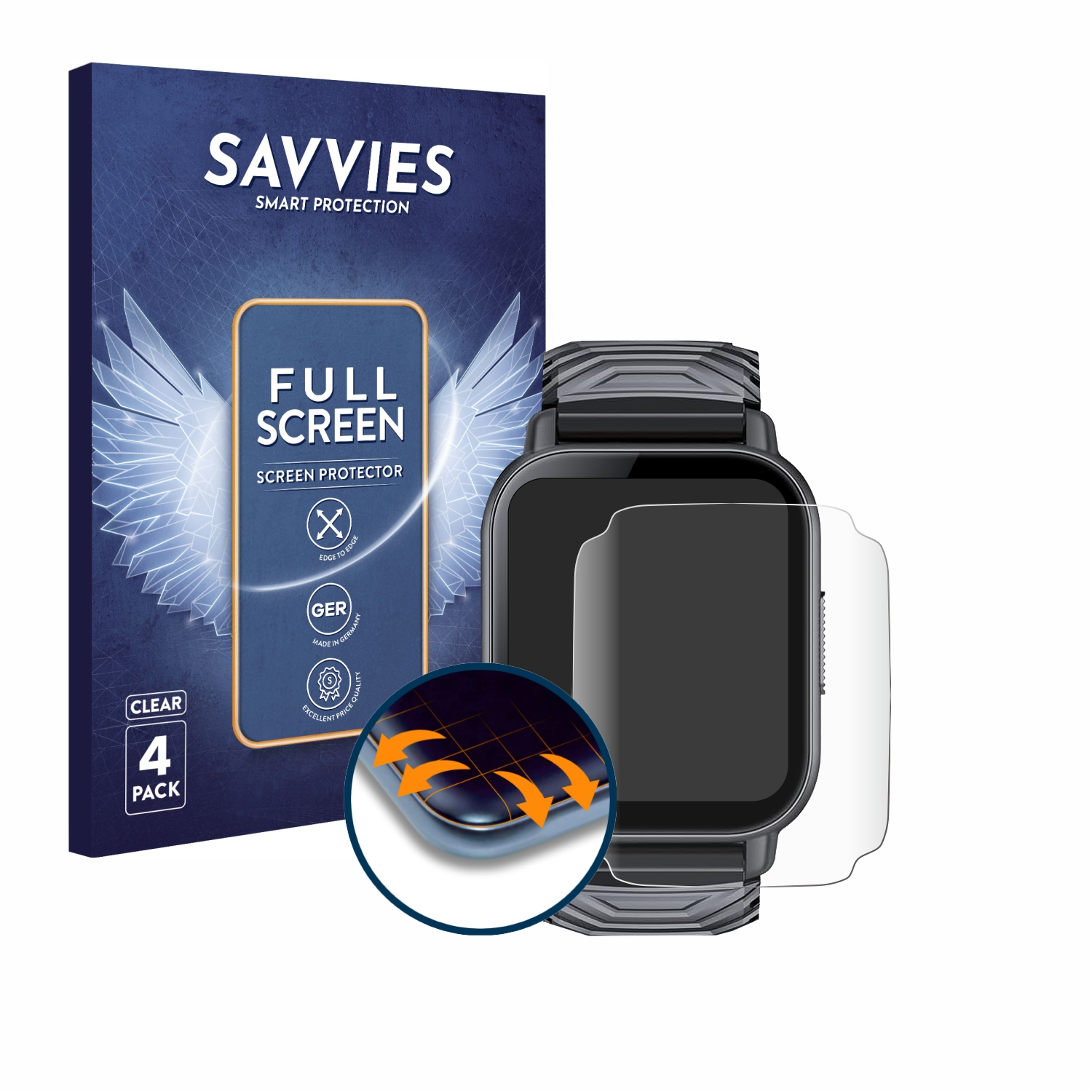 Full-Cover 3D SAVVIES WeurGhy Curved Schutzfolie(für Flex 4x 1.85\